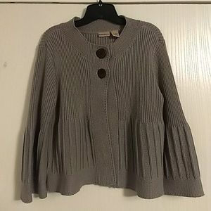 Ruff Hewn Wemens Medium Gray Cardigan Sweater